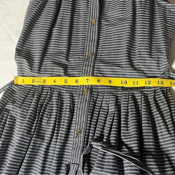 Michael Kors Blue and White Sleeveless Halter Sundress - Picture 7 of 8